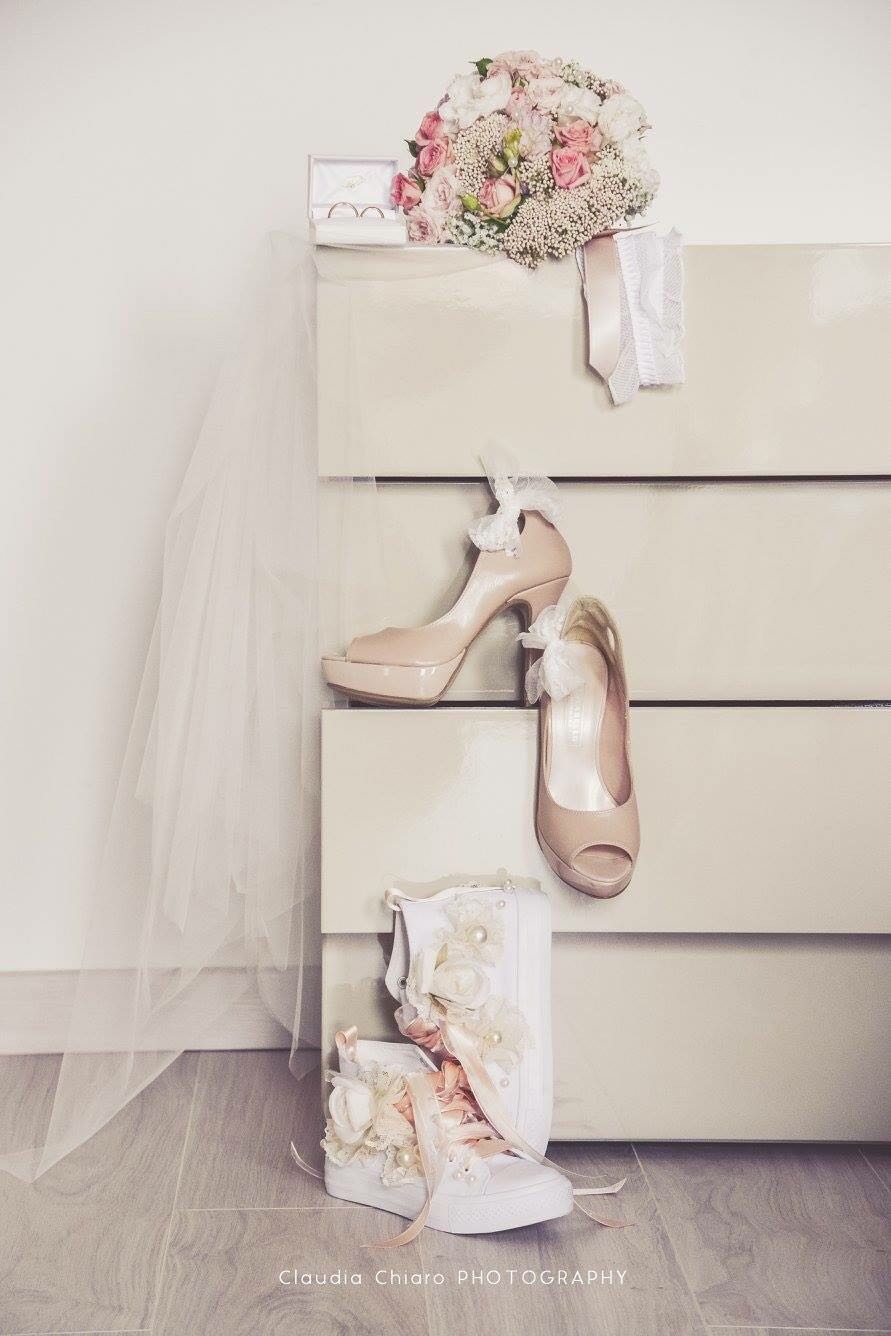 scarpe da ginnastica da sposa